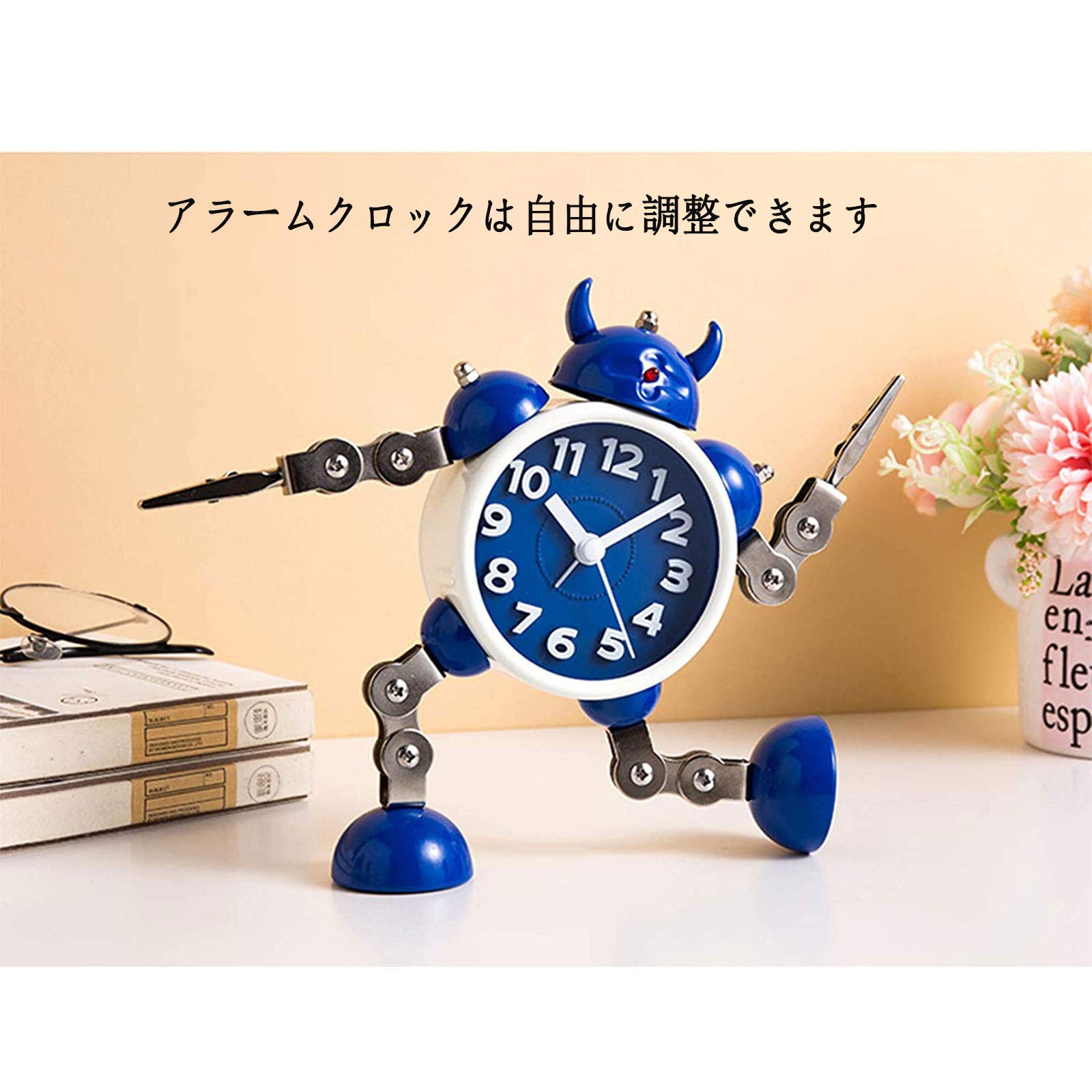 Amazon.co.jp: 1個 ロボット アラームクロック 目覚まし時計 スヌーズ